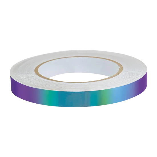 Rhythmic gymnastics apparatus tape suitable for hoop and clubs.