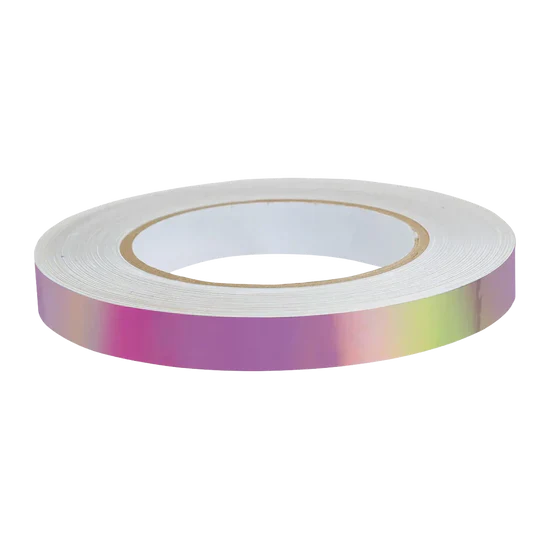 Rhythmic gymnastics apparatus tape suitable for hoop and clubs.