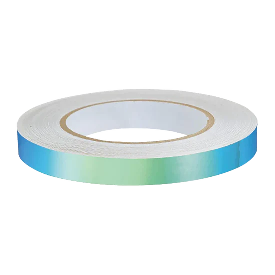 Rhythmic gymnastics apparatus tape suitable for hoop and clubs.