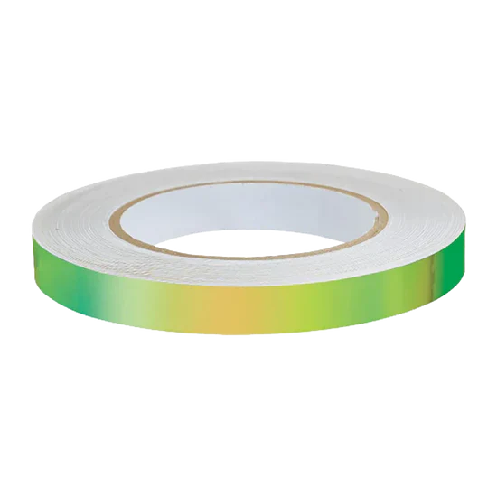Rhythmic gymnastics apparatus tape suitable for hoop and clubs.