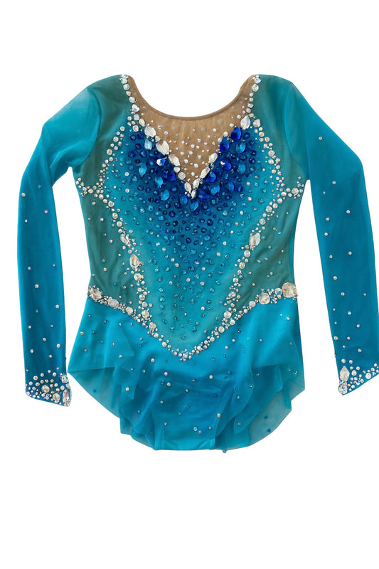 Brand New Hand-Embellished Rhythmic Gymnastics Leotard | Made in Russia - Height 110-120cm