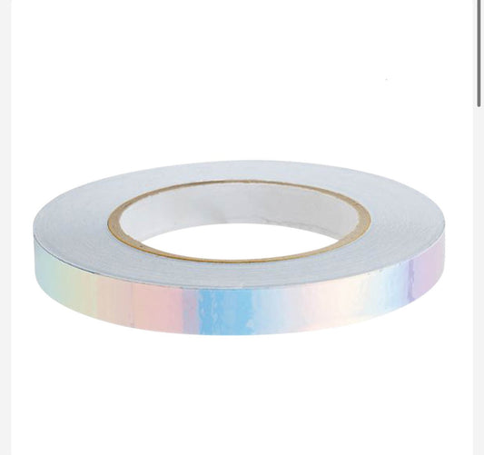 Rhythmic gymnastics apparatus tape suitable for hoop and clubs.