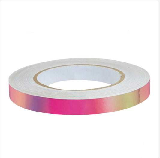 Rhythmic gymnastics apparatus tape suitable for hoop and clubs.