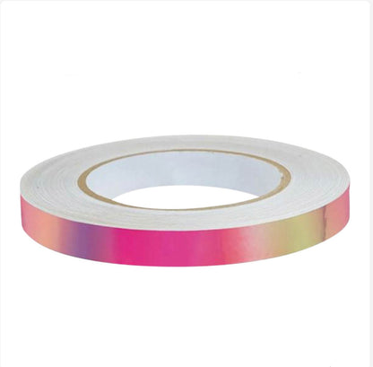 Rhythmic gymnastics apparatus tape suitable for hoop and clubs.