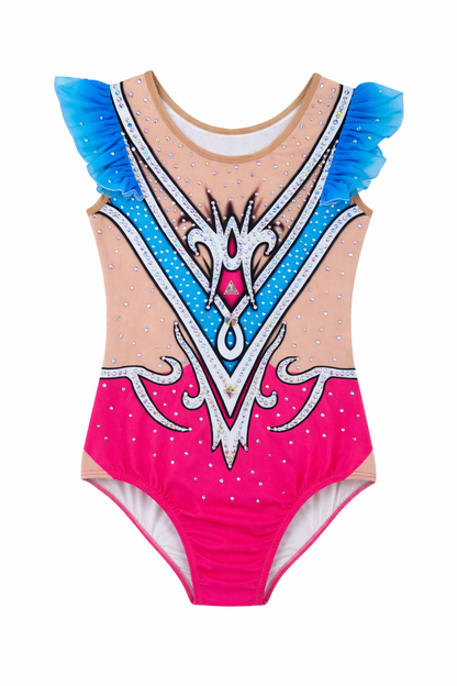 Pre-loved Rhythmic Gymnastics Leotard - Height 135-145cm