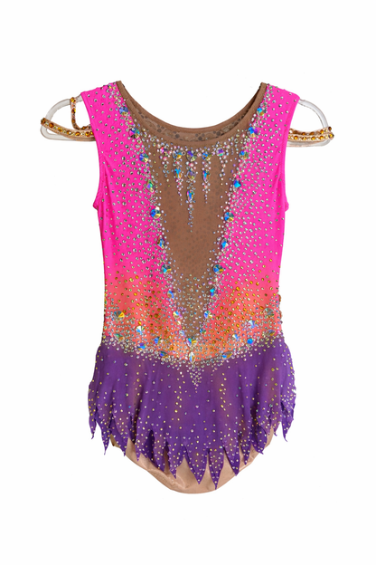 Pre-loved Rhythmic Gymnastics Leotard - Height 140-150cm