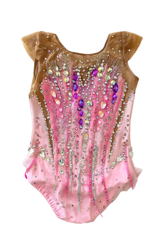 Brand New Hand-Embellished Rhythmic Gymnastics Leotard | Made in Russia - Height 100-110cm