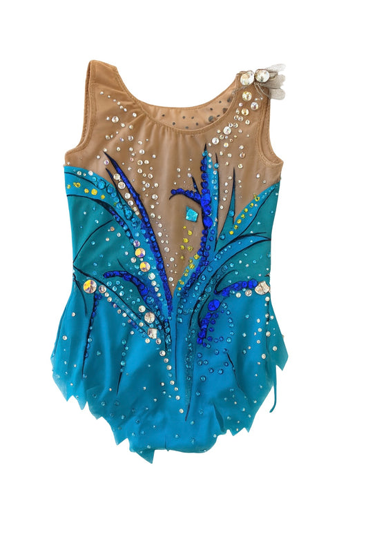 Brand New Hand-Embellished Rhythmic Gymnastics Leotard | Made in Russia - Height 105-115cm