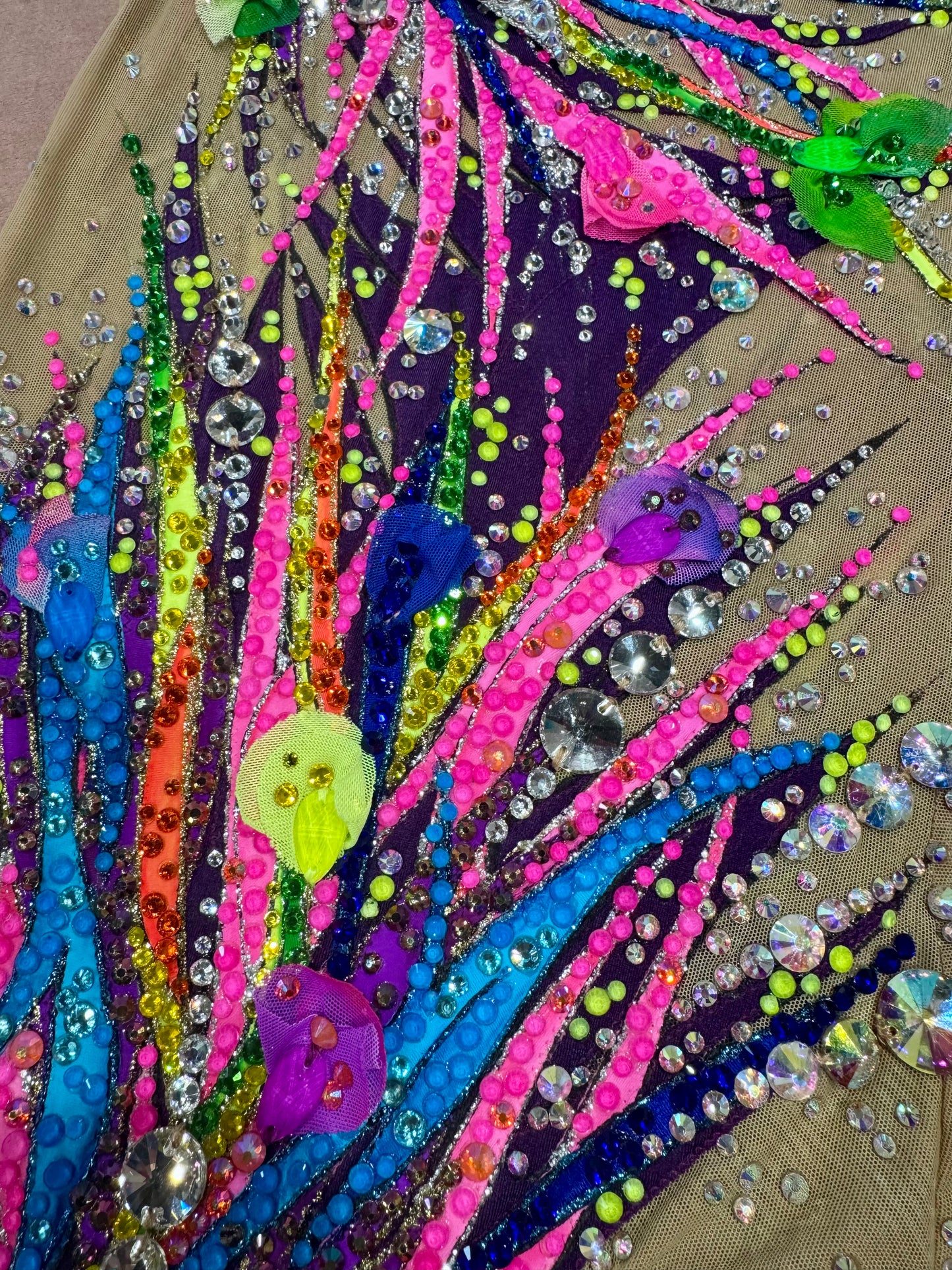 Pre-loved Rhythmic Gymnastics Leotard - Height 120-130cm