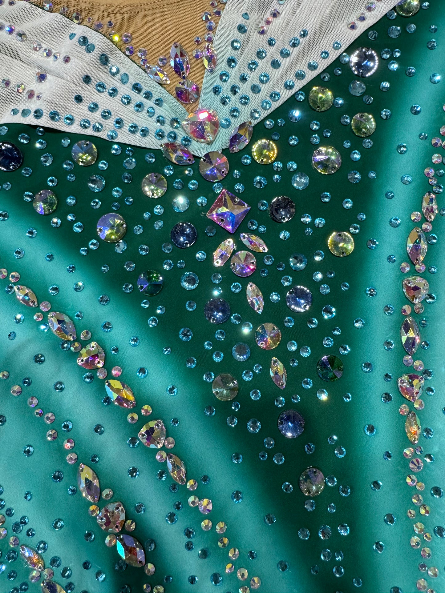 Custom Leotard – Aqua Elegance