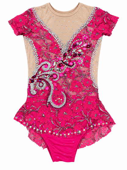 Pre-loved Rhythmic Gymnastics Leotard - Height 120-130cm