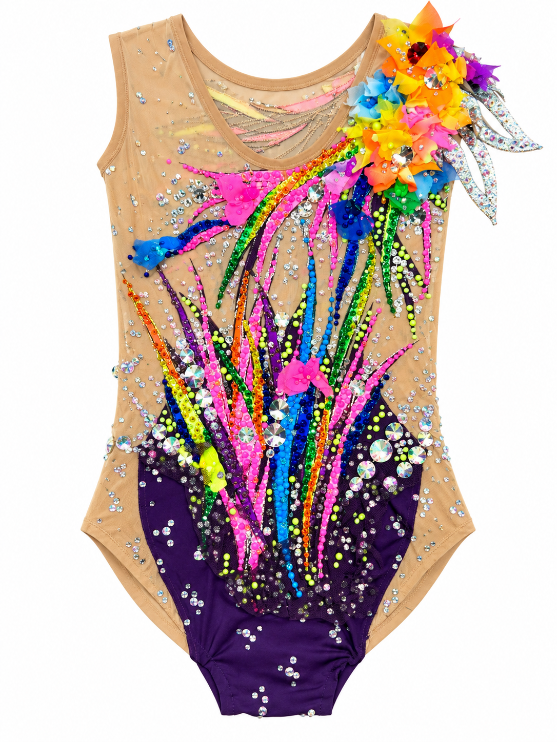 Pre-loved Rhythmic Gymnastics Leotard - Height 120-130cm