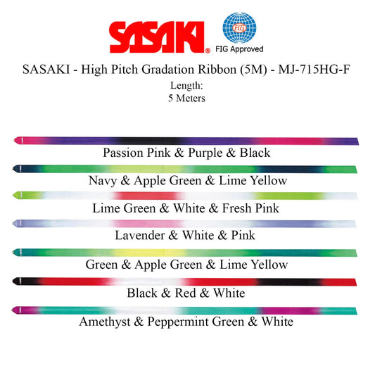 SASAKI High Pitch Gradation Junior Ribbon (5m) MJ-715HG-F