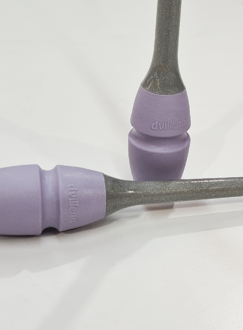 DVILLENA Bicolor Glitter Rhythmic Gymnastics  Clubs 36cm