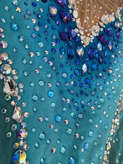 Brand New Hand-Embellished Rhythmic Gymnastics Leotard | Made in Russia - Height 110-120cm