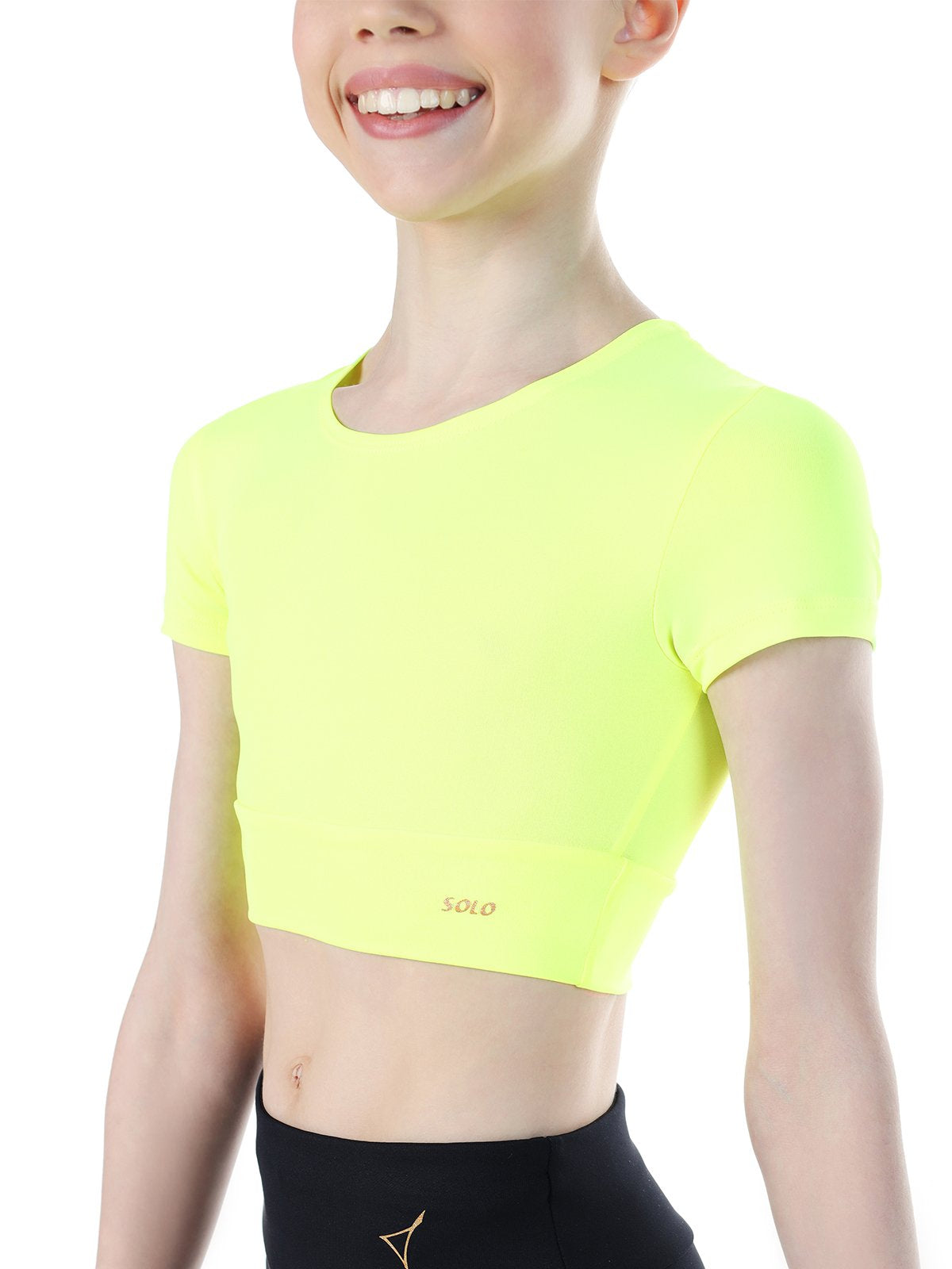 SOLO lime Crop T shirt RG602