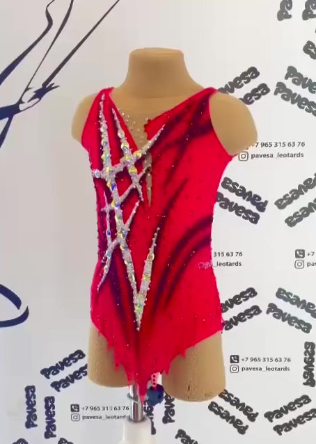 PAVESA - Premium Rhythmic Gymnastics Leotard - Height 120-130cm