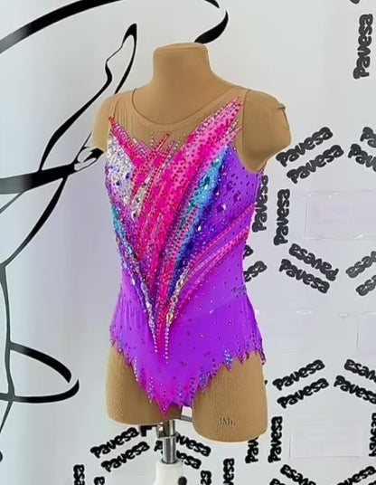 PAVESA - Premium Rhythmic Gymnastics Leotard - Height 135-145cm