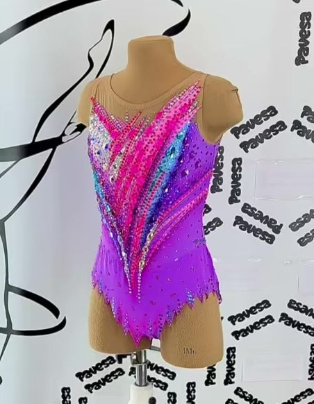 PAVESA - Premium Rhythmic Gymnastics Leotard - Height 135-145cm