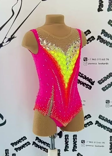 PAVESA - Premium Rhythmic Gymnastics Leotard - Height 120-130cm